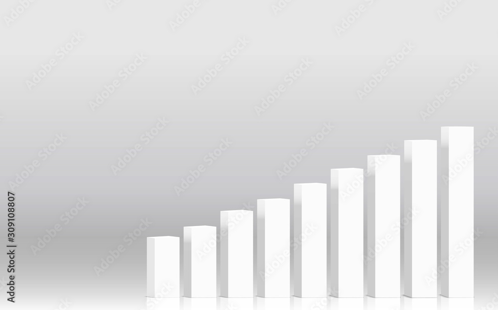 3d white chart and info graphic 3d white chart and info graphic