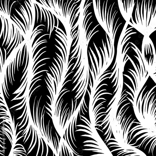 Grunge brush pattern. Texture. White and black vector.