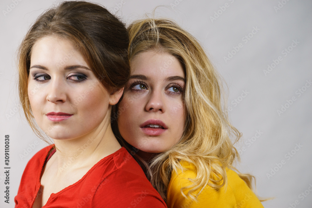 Two girls best friends portrait Two girls best friends portrait