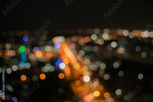 Colorful  night ligh.Abstract of bokeh blur background © S@photo