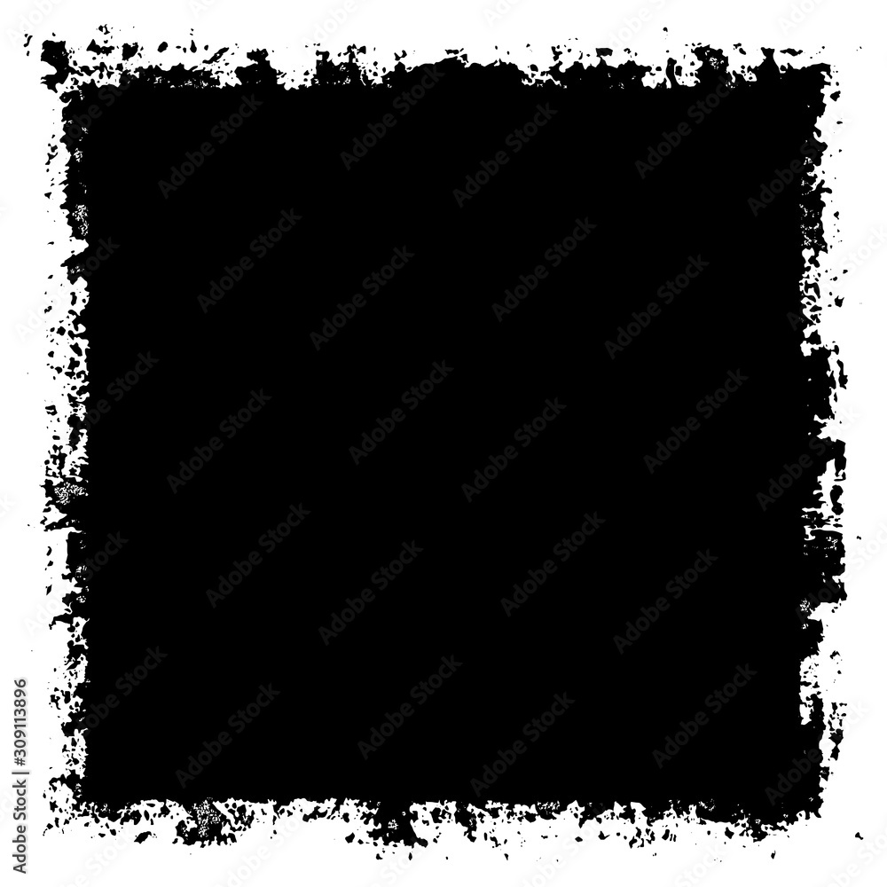 Grunge background black rectangular isolated on white background