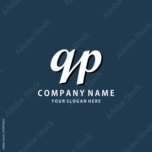 Initial QP white color logo template 