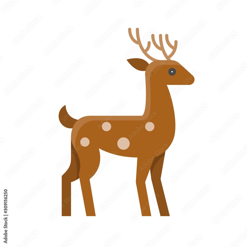 Reindeer vector, Christmas day related flat icon Reindeer vector, Christmas day related flat icon