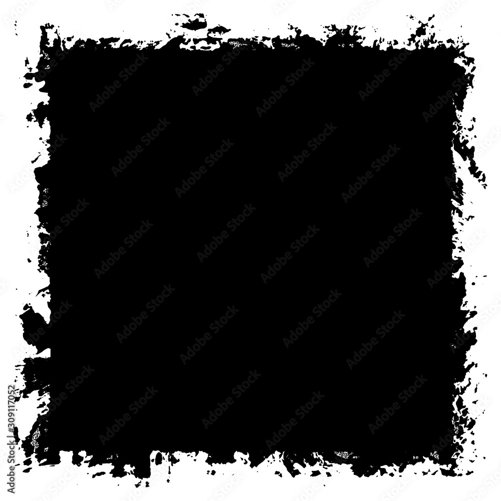 Obraz premium Grunge background black rectangular isolated on white background