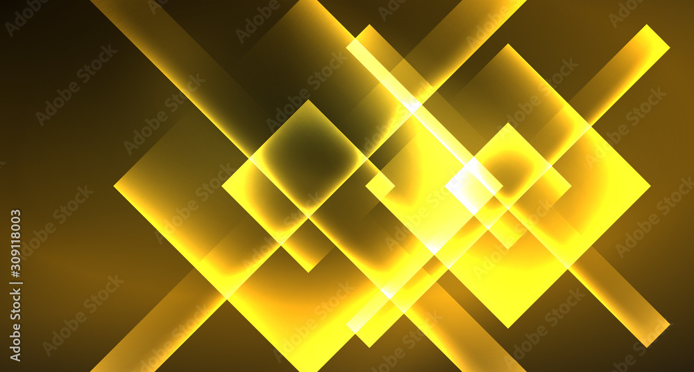 Shiny neon design square shape abstract background. Retro vector abstract design banner template Shiny neon design square shape abstract background. Retro vector abstract design banner template