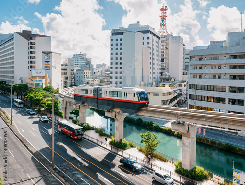 Yui Rail Naha City Monorail Naha transportation Okinawa Japan © VTT Studio