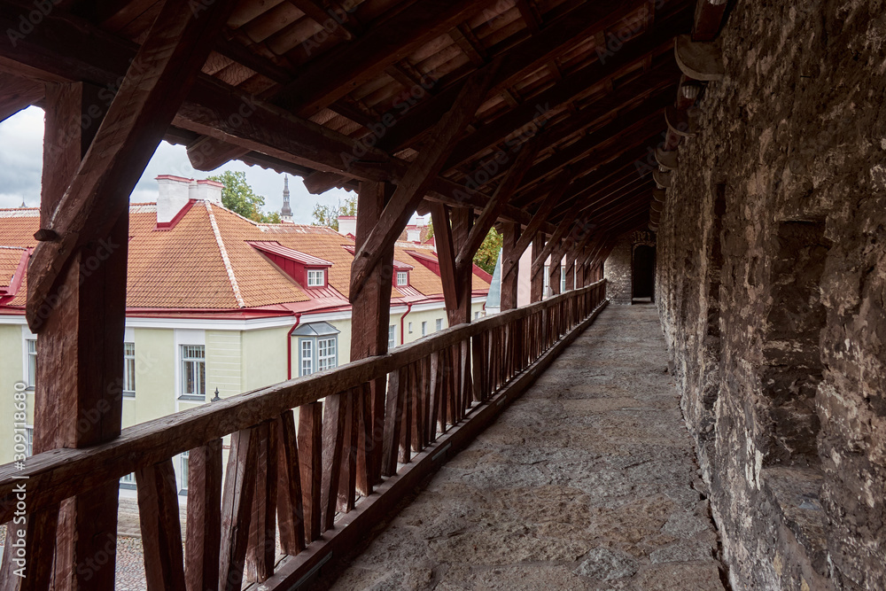 The Walkway on Tallinn Town Wall, Estonia