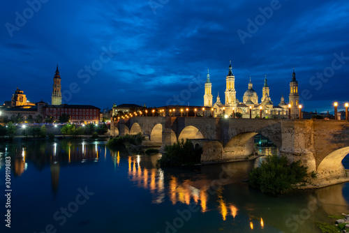 Zaragoza is the capital of northeastern Spain's Aragon region. Overlooking the Ebro River.