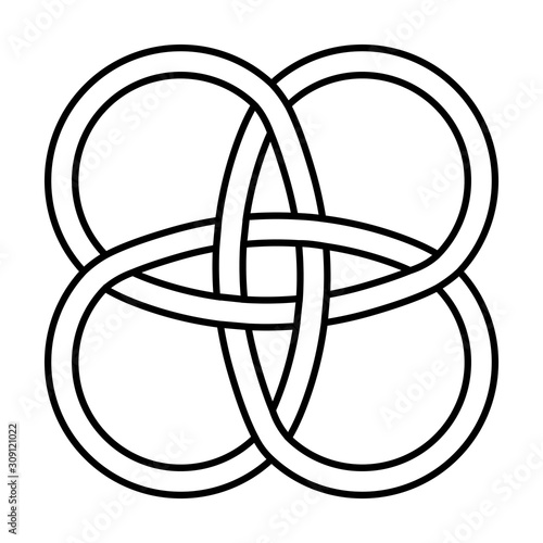 amulet Celtic knot vector Celtic knot intertwined lines symbol of longevity and health