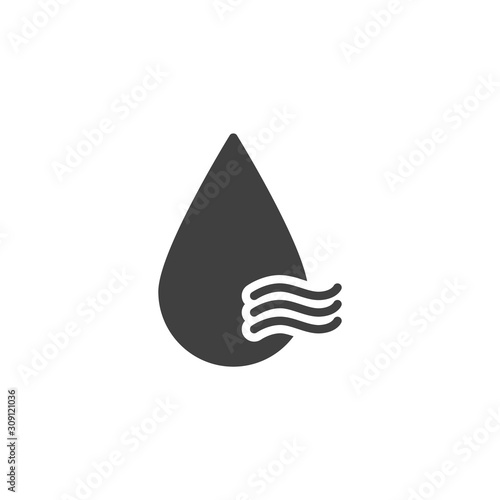 Dry air conditioning vector icon. filled flat sign for mobile concept and web design. Air Humidity mode glyph icon. Symbol, logo illustration. Vector graphics