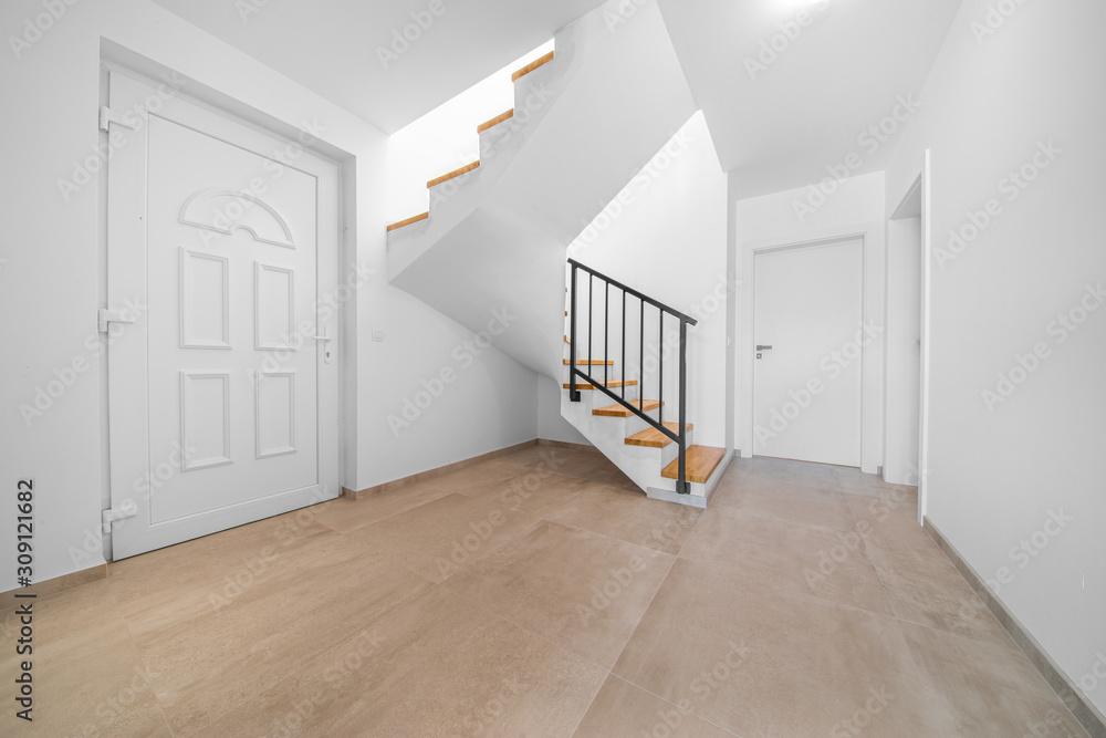 Fototapeta premium new empty house with white walls ready for sale