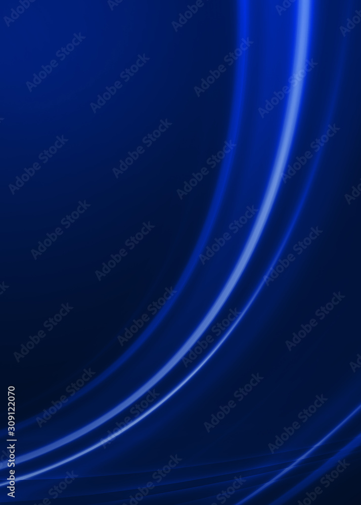 Dark abstract background with neon lines, glow. Blue blurred background, light effects. Dark abstract background with neon lines, glow. Blue blurred background, light effects.