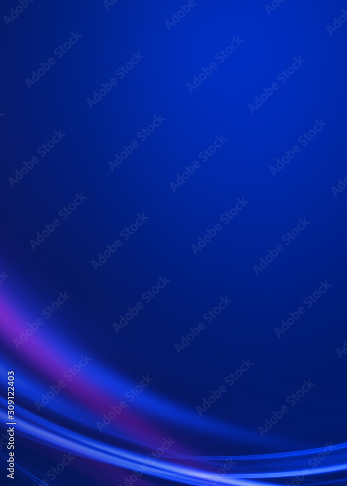 Fototapeta premium Dark abstract background with neon lines, glow. Blue blurred background, light effects.