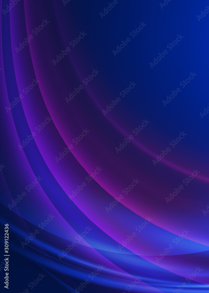 Dark abstract background with neon lines, glow. Blue blurred background, light effects. Dark abstract background with neon lines, glow. Blue blurred background, light effects.