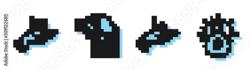 Set line Money on hand, Money on hand, Pie chart infographic and Money bag icon. Vector