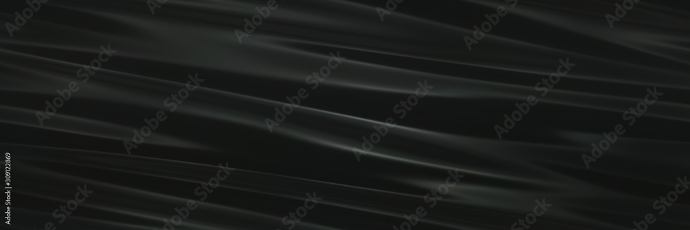 Soft waves seamless texture on shiny black background, pearl and nacre ...