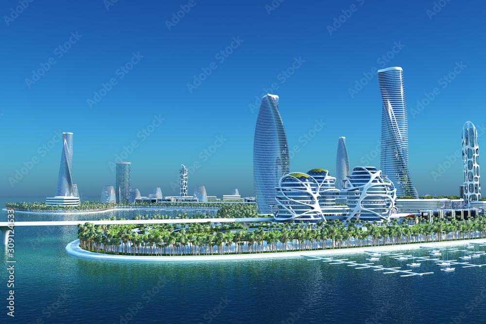 Naklejka premium Architectural complex