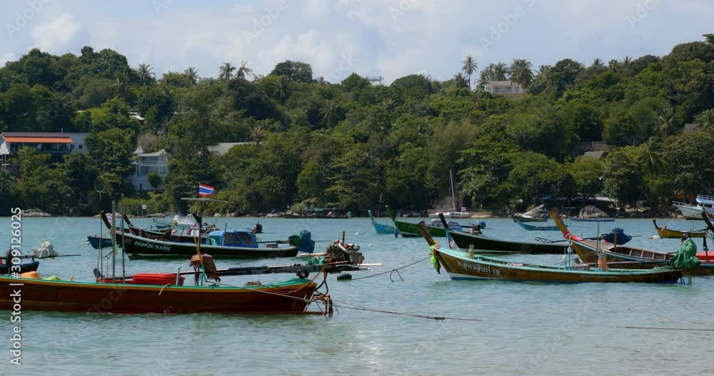 Fishing boat on sea in Phuket Fishing boat on sea in Phuket