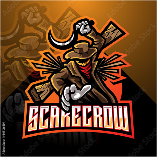 Scarecrow esport mascot logo design
