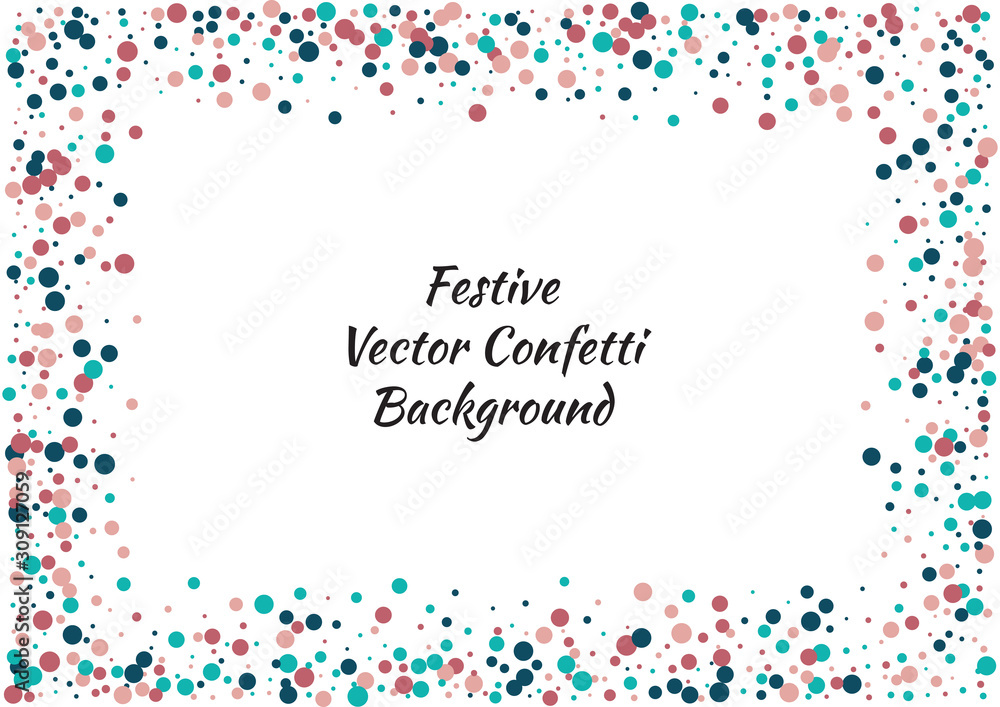 Festive color round confetti background. Abstract frame confetti texture for holiday, postcard, poster, website, carnivals, birthday and children's parties. Cover confetti mock-up. Wedding card layout Festive color round confetti background. Abstract frame confetti texture for holiday, postcard, poster, website, carnivals, birthday and children's parties. Cover confetti mock-up. Wedding card layout