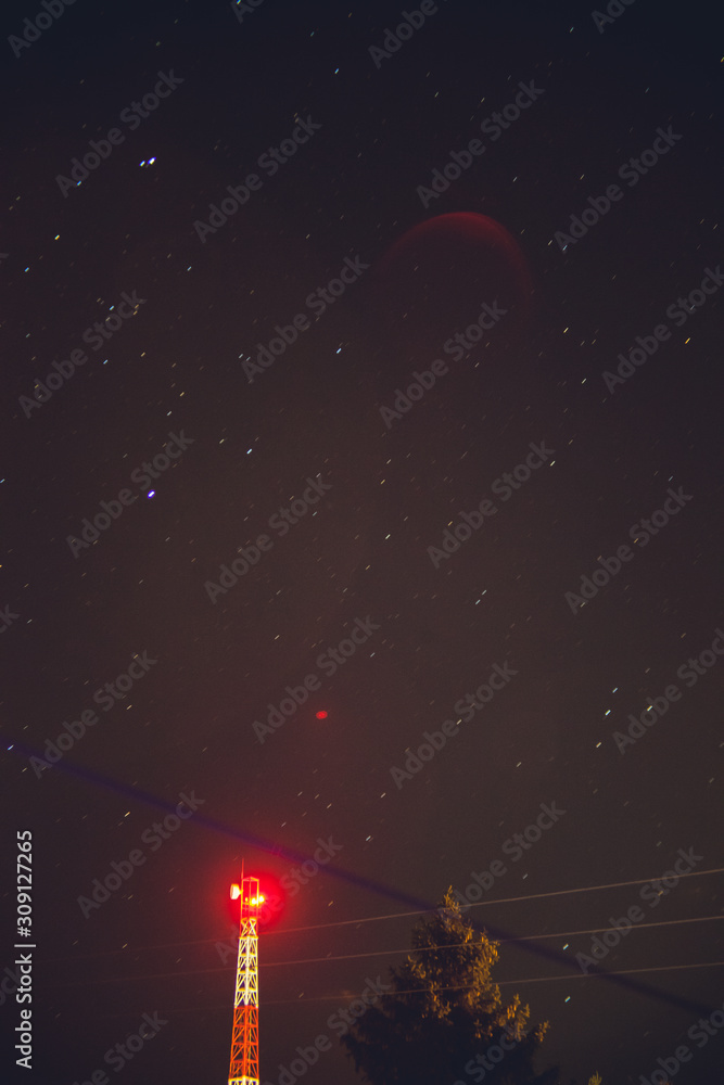 winter night photos of the town