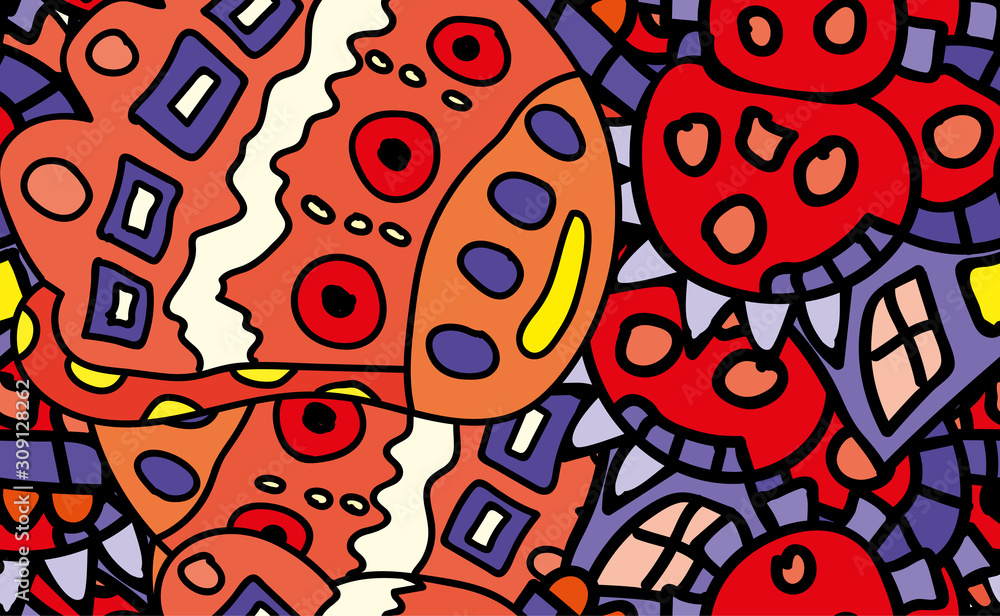Fototapeta premium Abstract seamless multicolor vector background