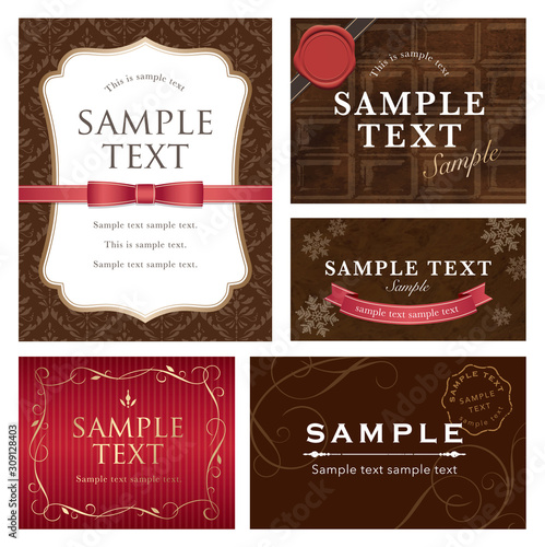 バレンタインチョコレートイメージカードセット