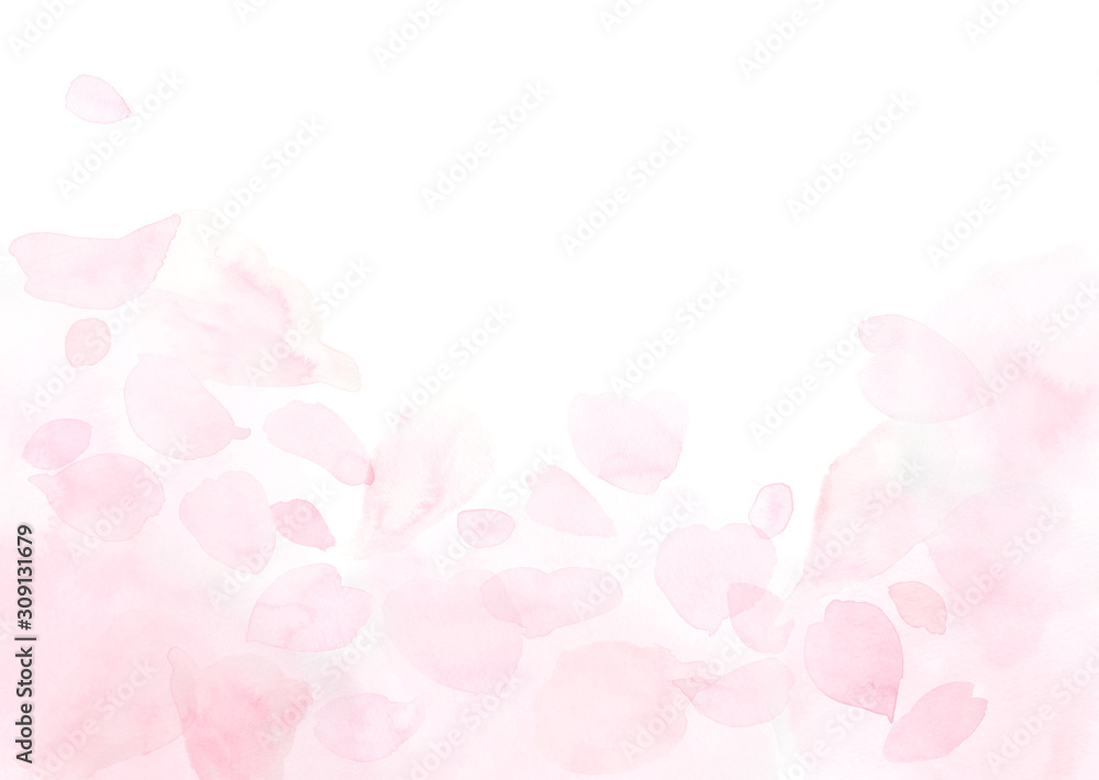 ふわふわしたピンクの花びらの背景 Stock イラスト Adobe Stock