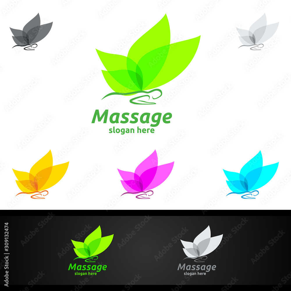 Chiropractic, massage, back pain and osteopathy Logo Design Chiropractic, massage, back pain and osteopathy Logo Design