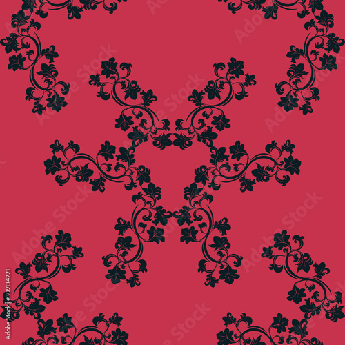 Floral seamless pattern leaves