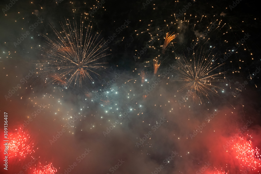 custom made wallpaper toronto digitalCelebrating New Year with fireworks