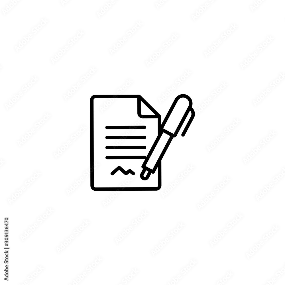 Contract vector icon, business agreement and signature symbol. Modern, simple flat vector illustration for web site or mobile app. Contract vector icon, business agreement and signature symbol. Modern, simple flat vector illustration for web site or mobile app.