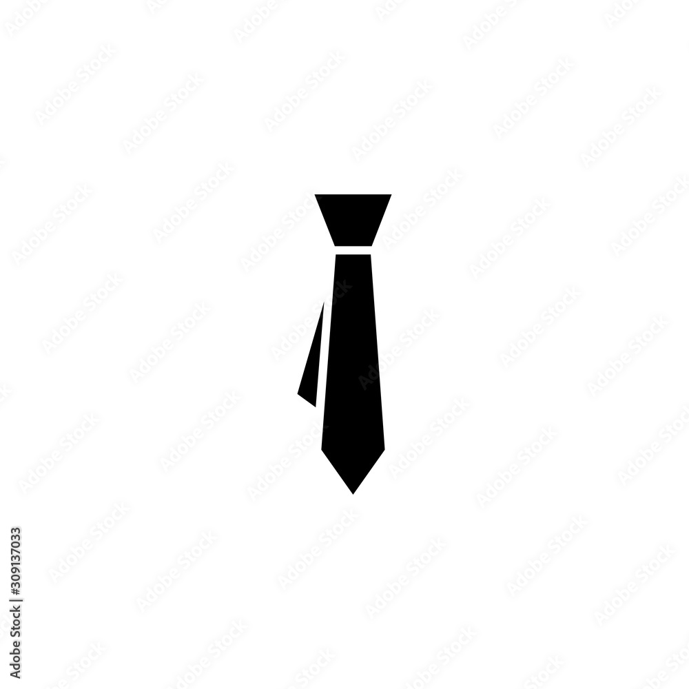 Fototapeta premium Tie Icon in trendy flat style isolated on white background. Necktie symbol for your web site design, logo, app, UI. Vector illustration, EPS10.