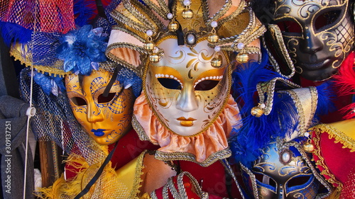 karneval in venedig,, maske beim karneval in venedig, italien