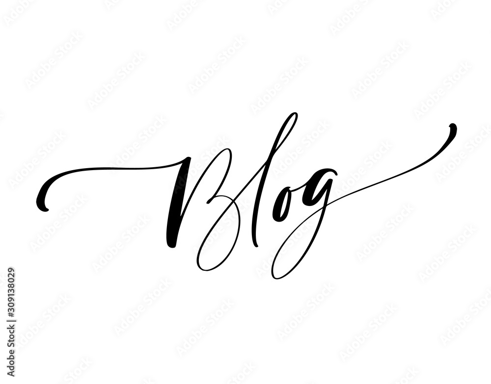 Blog vector calligraphy text. Concept for social media, mobile apps. Blogging sign, design template, modern trend design illustration Blog vector calligraphy text. Concept for social media, mobile apps. Blogging sign, design template, modern trend design illustration