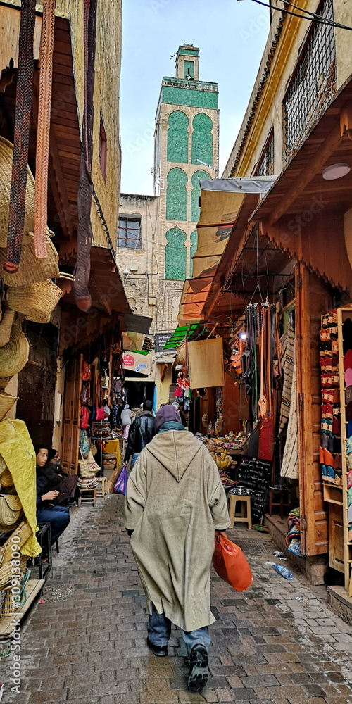 In the streets of Fes, Morocco