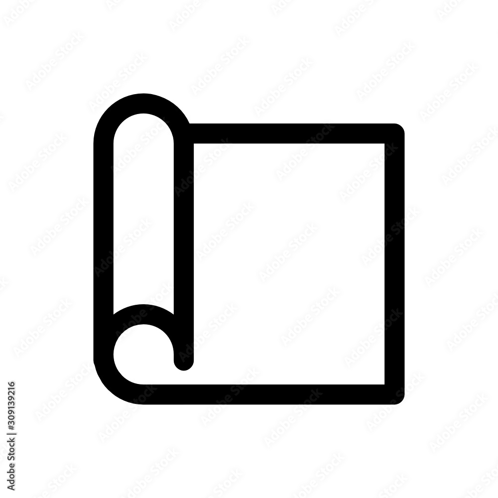 roll paper icon with line style roll paper icon with line style