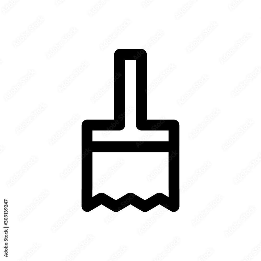 brush icon with line style brush icon with line style