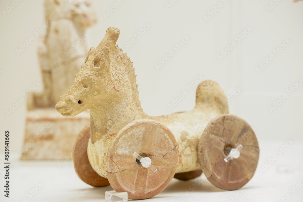 Fototapeta premium historic figurine in museum