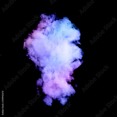 Cloud isolated  steam  smoke. 3d illustration  3d rendering.