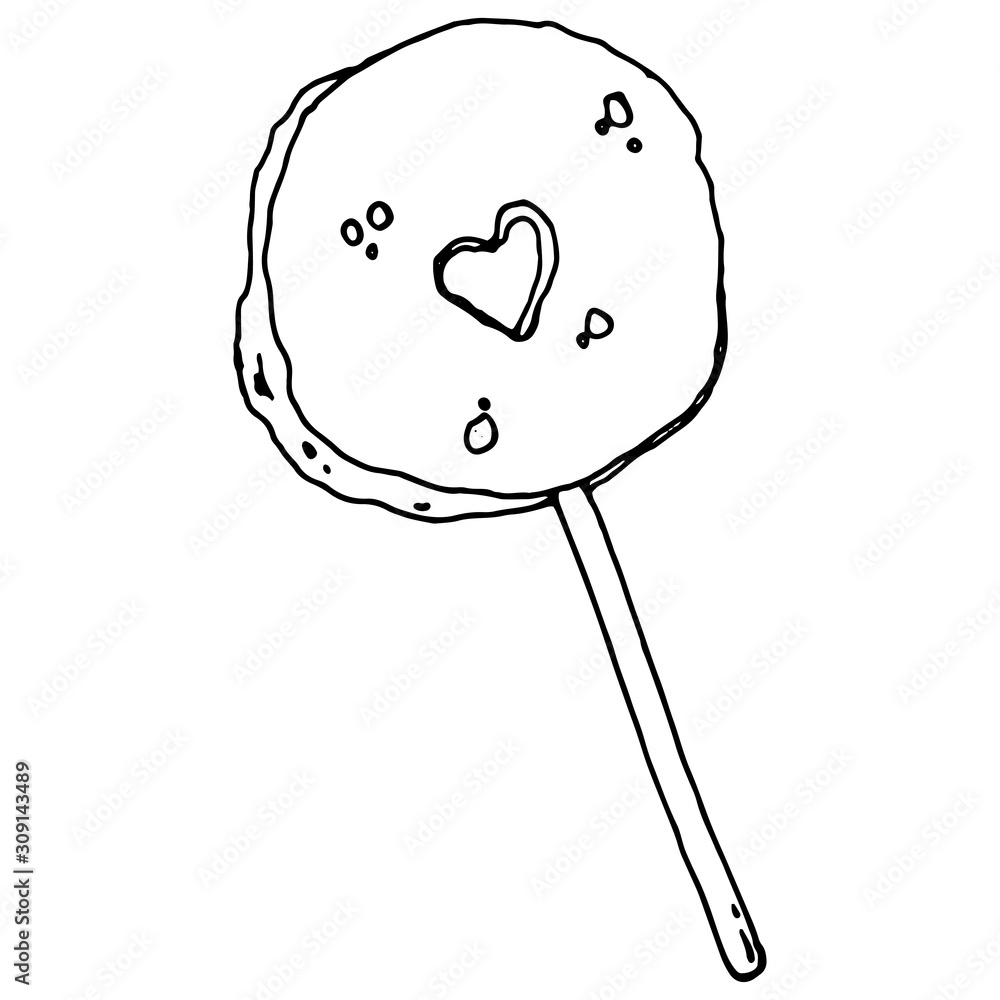 Vector doodle hand lettering for valentines day lollipop. Suitable for adults, children's coloring. Prints, cards, posters, wrapping paper. Vector doodle hand lettering for valentines day lollipop. Suitable for adults, children's coloring. Prints, cards, posters, wrapping paper.