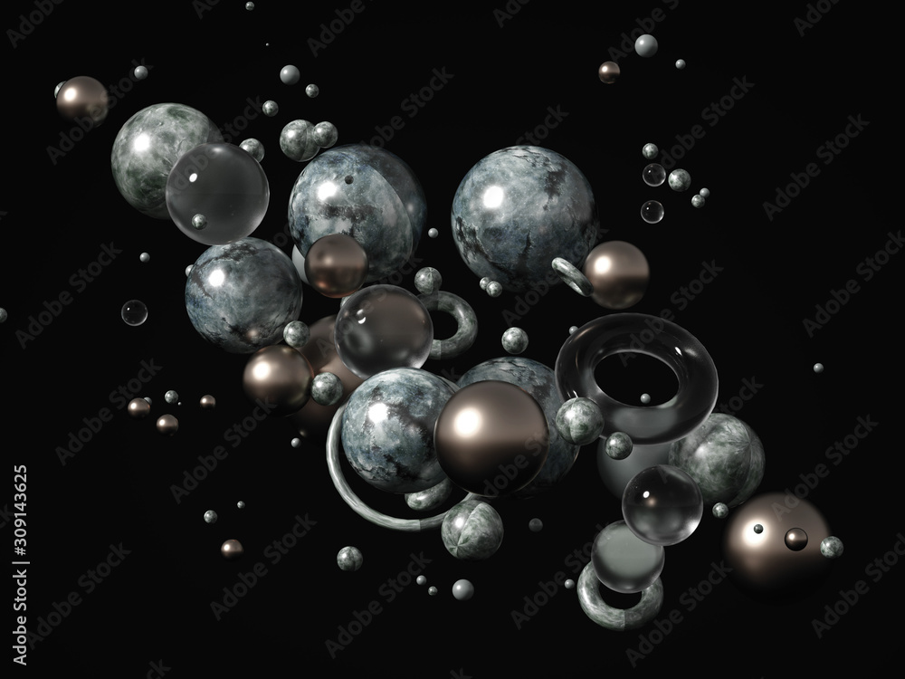 Beautiful, elegant, abstract background with metal and the texture of stone, marble and granite. 3d illustration, 3d rendering. Beautiful, elegant, abstract background with metal and the texture of stone, marble and granite. 3d illustration, 3d rendering.