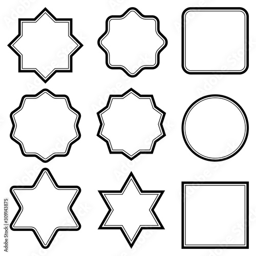 Set tag sticker badge stock...