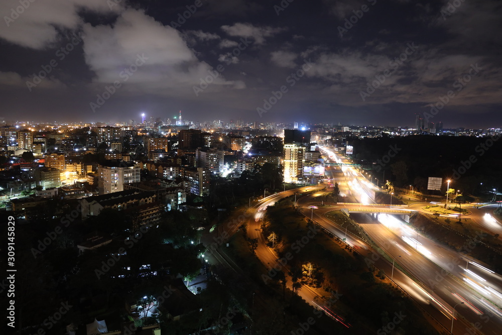 Nairobi city at night