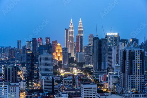 Photography city skyline in kuala lumpur