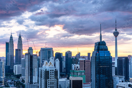 city skyline in kuala lumpur