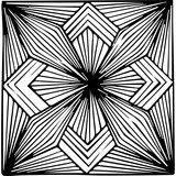 Black and white graphics. Geometric symmetric figures. Vector illustration