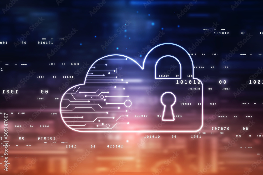 2d illustration Safety concept: Closed Padlock on digital background 2d illustration Safety concept: Closed Padlock on digital background