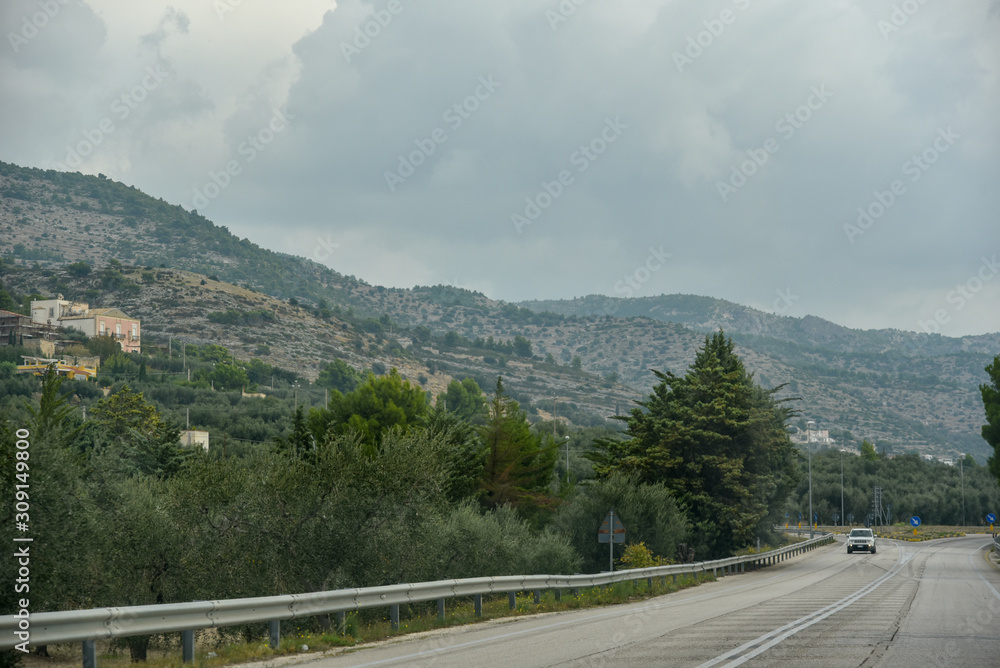 Gargano Promontory View by Morning with Cloudy Sky Gargano Promontory View by Morning with Cloudy Sky