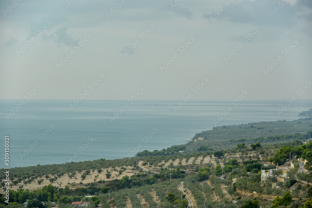 Gargano Promontory View by Morning with Cloudy Sky Gargano Promontory View by Morning with Cloudy Sky